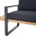 BARI Dining-Set 2-teilig Aluminium, teaklook, inkl. Kissen