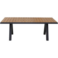 TIRANA Tisch 200x100cm anthrazit/Teak/Aluminium matt...