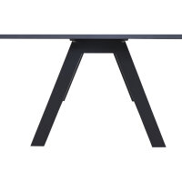 TIRANA Tisch 200x100cm anthrazit/Teak/Aluminium matt anthrazit, Tischplatte Teakholz natur