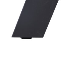 TIRANA Tisch 200x100cm anthrazit/Teak/Aluminium matt anthrazit, Tischplatte Teakholz natur