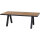 TIRANA Tisch 200x100cm anthrazit/Teak/Aluminium matt anthrazit, Tischplatte Teakholz natur