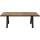 TIRANA Tisch 200x100cm anthrazit/Teak/Aluminium matt anthrazit, Tischplatte Teakholz natur