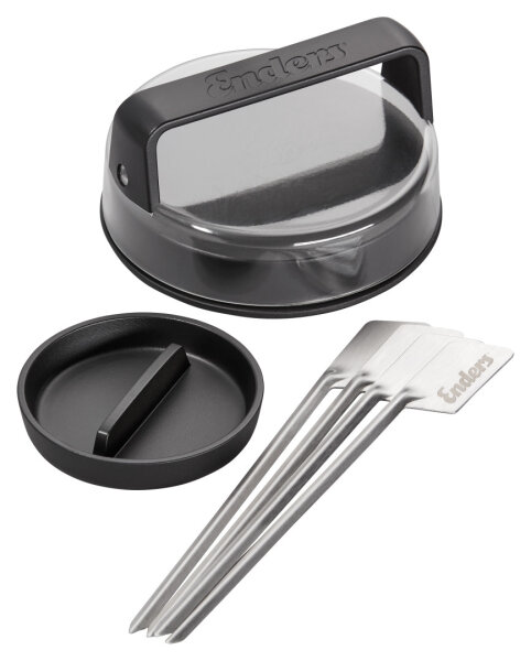 Premium Burger Set Edelstahl Kunststoff schwarz