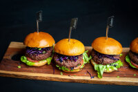 Premium Burger Set Edelstahl Kunststoff schwarz
