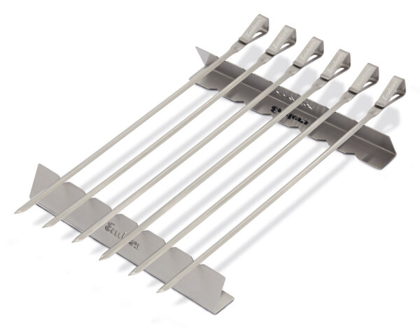 Schaschlikspiesse-Set XL Edelstahl 6 Stk.