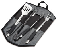Premium Grillbesteck - 3er Set inkl. Tasche
