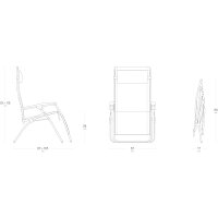Relaxsessel Zero Gravity RSXA Clip, Batyline Gewebe / terrakotta
