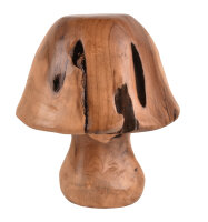 Deko Pilz Set SETA, 3 teilig, Teak Holz natur