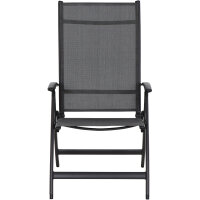 SAVINA XL Klappsessel matt anthrazitaus Aluminium Ranotex...