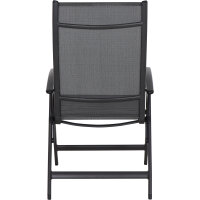 SAVINA XL Klappsessel matt anthrazitaus Aluminium Ranotex Bezug