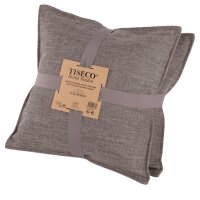 Tiseco Kissen Astoria taupe dunkel 45 x 45cm, 2er Set