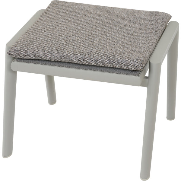 CORTINA Hocker matt seidengrau/mocca Gestell Aluminium
