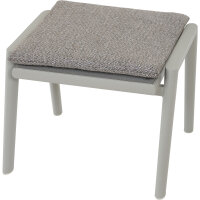 CORTINA Hocker matt seidengrau/mocca Gestell Aluminium