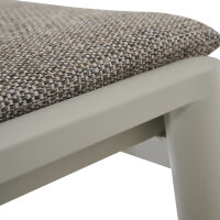 CORTINA Hocker matt seidengrau/mocca Gestell Aluminium