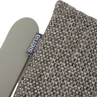 CORTINA Hocker matt seidengrau/mocca Gestell Aluminium