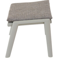 CORTINA Hocker matt seidengrau/mocca Gestell Aluminium