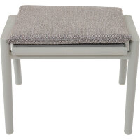 CORTINA Hocker matt seidengrau/mocca Gestell Aluminium