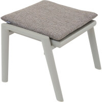 CORTINA Hocker matt seidengrau/mocca Gestell Aluminium