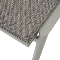 CORTINA Hocker matt seidengrau/mocca Gestell Aluminium