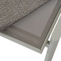 CORTINA Hocker matt seidengrau/mocca Gestell Aluminium