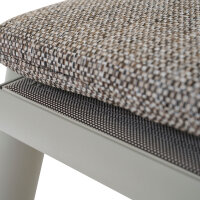 CORTINA Hocker matt seidengrau/mocca Gestell Aluminium
