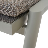 CORTINA Hocker matt seidengrau/mocca Gestell Aluminium