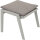 CORTINA Hocker matt seidengrau/mocca Gestell Aluminium