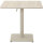 TAVO Tisch 80x80cm matt seidengrau/sintered stone