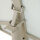 TAVO Tisch 80x80cm matt seidengrau/sintered stone