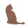 Metallkatze Tom sitzend Stahlblech rost, 30 x 30 cm