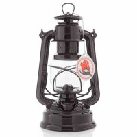 Sturmlaterne Feuerhand tiefschwarz 25,5 x 15,5 cm