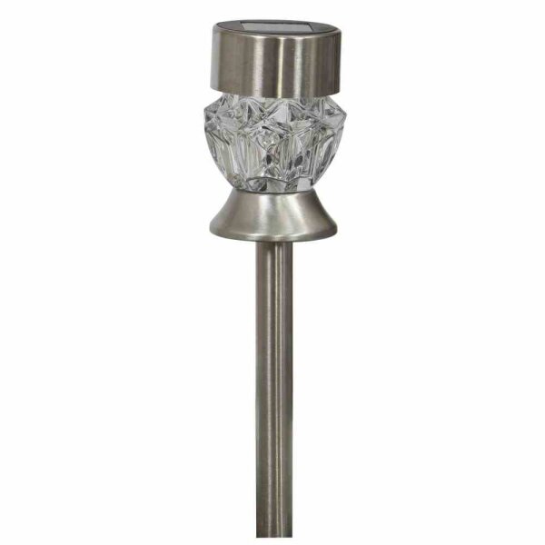 Solarleuchte Kristall, Edelstahl/Glas 1 LED, Ø 7 x 36 cm