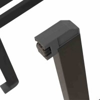 Gastrotisch 120cm x 80cm, anthrazit/anthrazit Stahlgestell / Compac Platte