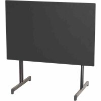 Gastrotisch 120cm x 80cm, anthrazit/anthrazit Stahlgestell / Compac Platte