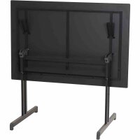Gastrotisch 120cm x 80cm, anthrazit/anthrazit Stahlgestell / Compac Platte