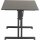 Gastrotisch 120cm x 80cm, anthrazit/anthrazit Stahlgestell / Compac Platte