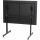 Gastrotisch 120cm x 80cm, anthrazit/anthrazit Stahlgestell / Compac Platte