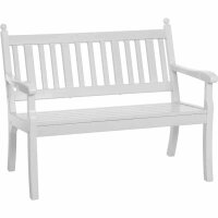 Bank Hohenzollern, 115 cm, weiß Kunststoff...
