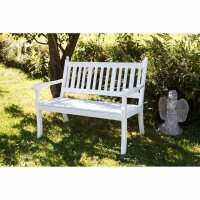 Bank Hohenzollern, 115 cm, weiß Kunststoff weiß, 2-sitzig