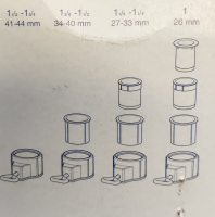 Abschlußring weiß mit 3-fach Adapter, zu Schirmständer: M4001/M4251, M5001, M46042, M7001
