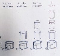 Aluminiumrohr weiß mit Abschlußring und 3-fach Adapter, zu Schirmständer: 4001/4251/5001/42062/7001