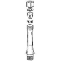 Kunststoffrohr weiß mit Überwurfmutter und...