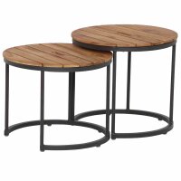 Baros Beistelltisch Ø50cm x 46cm + Ø50cm x...