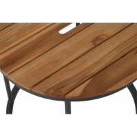 Baros Beistelltisch Ø50cm x 46cm + Ø50cm x 41cm Gestell Aluminium matt-anthrazit, Tischplatte Teakholz natur