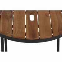 Baros Beistelltisch Ø50cm x 46cm + Ø50cm x 41cm Gestell Aluminium matt-anthrazit, Tischplatte Teakholz natur