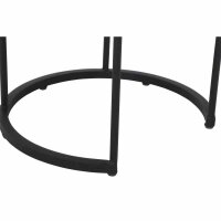 Baros Beistelltisch Ø50cm x 46cm + Ø50cm x 41cm Gestell Aluminium matt-anthrazit, Tischplatte Teakholz natur
