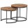 Baros Beistelltisch Ø50cm x 46cm + Ø50cm x 41cm Gestell Aluminium matt-anthrazit, Tischplatte Teakholz natur