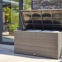Corido Kissenbox charcoal grey, Alu/Geflecht mit Innentasche