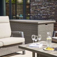 Corido Kissenbox charcoal grey, Alu/Geflecht mit Innentasche
