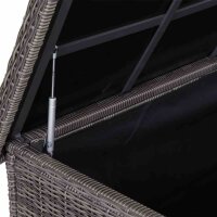 Corido Kissenbox charcoal grey, Alu/Geflecht mit Innentasche